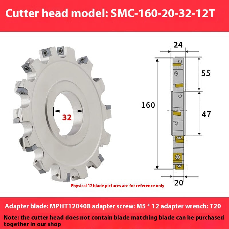 2083-CNC SMP 3 face and face milling cutter head saw blade sleeve indexable milling T-slot cutter head MPHT06 0812 Shandong Denso Pricision Tools Co.,Ltd.